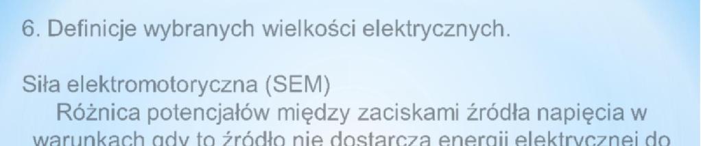 6. Definicje wybranych wielkości