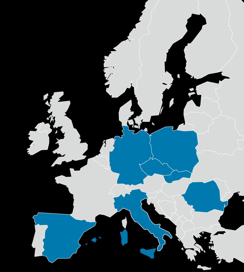 KRUK w wg segmentów geograficznych Polska Rumunia Włochy