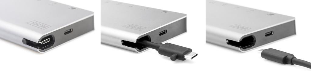 przechowywania Zasilacz Żeński port USB-C Do 100 W (20 V/5 A) 5.0 OBSŁUGA 1) Podłącz żeński port USB-C tego produktu do urządzenia USB-C. 2) Podłącz dwa wyjścia USB 3.