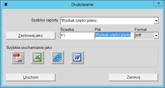 Z okna podglądu wydruku możliwe jest wydrukowanie wniosku na drukarce poprzez wybór przycisku. 13.