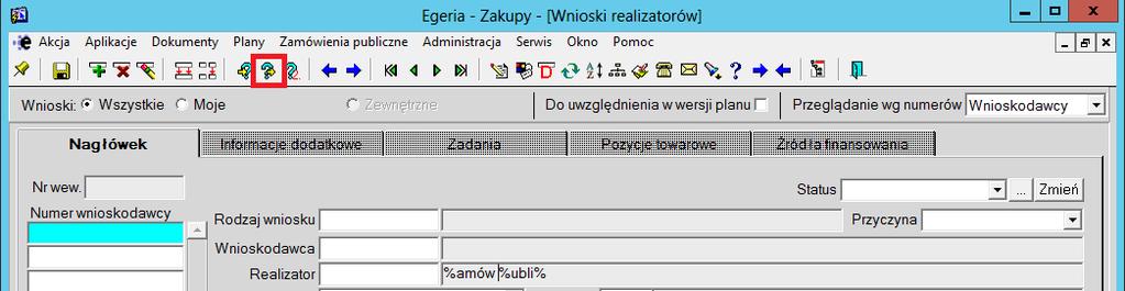 3. Wykonanie zapytania Po wprowadzeniu filtru wyszukiwania należy wybrać