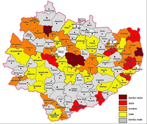 Obszary występowania ograniczeń dla przyłączania nowych mocy do sieci elektroenergetycznej Źródło: