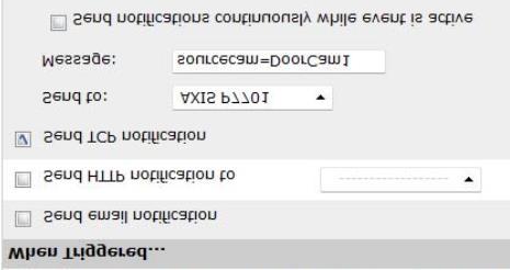 Menu kamery IP AXIS Menu TCP w SIMULand.