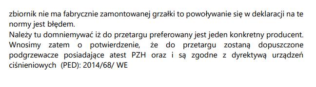 ODP 1: Zamawiający informuje, iż podtrzymuje zapisy SiWZ.