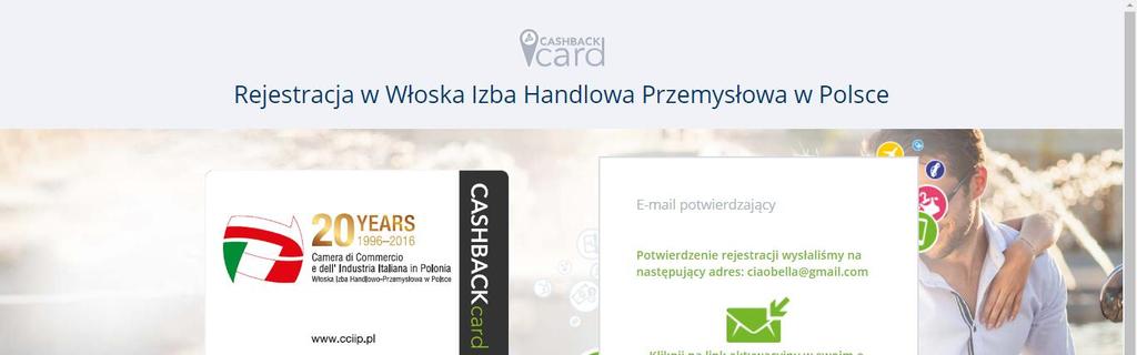 rejestracji został przesłany e-mail z potwierdzeniem wprowadzonych danych, który umożliwi