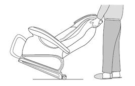 7. Masaż poduszkami powietrznymi Funkcja Przycisk Opis Masaż dolnych partii ciała Masaż pośladków Masaż nóg 2 poziom intensywności LOWER BODY BUTTOCKS FOOT INTENSITY WEAK Uruchamia masaż pneumatyczny