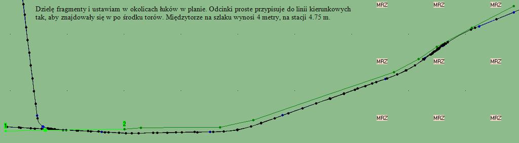 Dla linii kolejowych musimy znać kilometraż ustawionych przez nas poprzeczek.