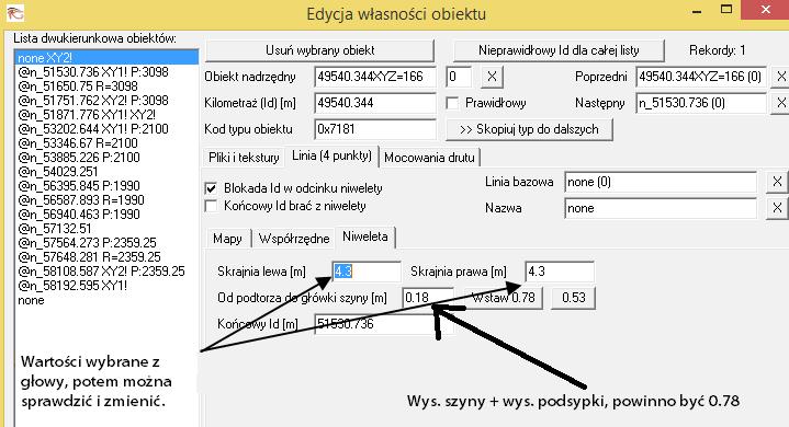 Jest to tyle, ile brakuje poprzeczce końcowej do semaforów o Id = 59147. Od Id końcowej poprzeczki ( 59147 ) odejmuję długość pomocniczej drogi. W efekcie: Jest to już poprawne.