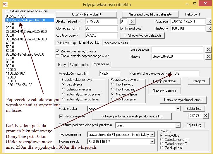 Kategoria linii kolejowej decyduje o wartości promienia łuku.
