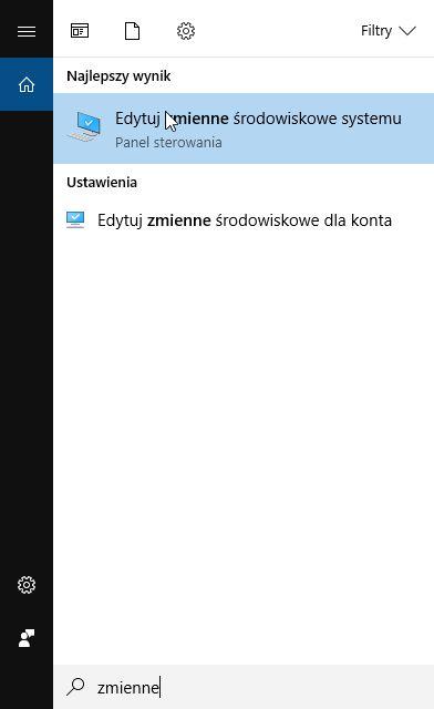 Klikamy Edytuj zmienne