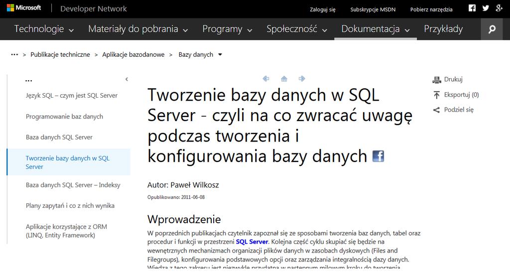 Pliki pomocnicze (NDF) Partycjonowanie danych Artykuł: https://msdn.