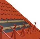 Uchwyt S należy przykręcić bezpośrednio do drewnianej konstrukcji dachu za pomocą wkrętów Ø8 mm.