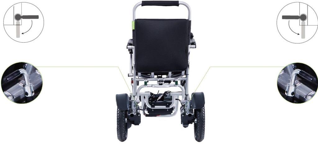 Pchanie wózka, przejście w tryb manualny Airwheel H3 Umożliwia pchanie ręczne wózka bez dodatkowych oporów.
