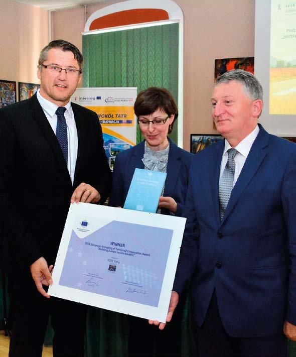 EGTC AWARD EURÓPSKE ZOSKUPENIE ÚZEMNEJ SPOLUPRÁCE TATRY NAJLEPŠÍM ZOSKUPENÍM V EURÓPE! Európske zoskupenie územnej spolupráce TATRY získalo cenu EGTC AWARD BUILDING EUROPE ACROSS BORDERS.