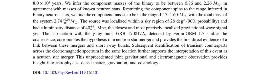GW 170817 Nowa era astronomii wielu