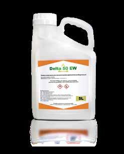 Delta 50 EW jest środkiem owadobójczym w formie koncentratu do sporządzania emulsji wodnej, o działaniu kontaktowym i żołądkowym, przeznaczonym do zwalczania szkodników gryzących i kłująco-ssących w