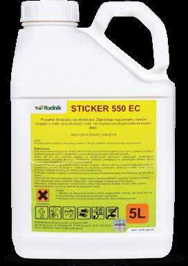 Sticker 550 EC Preparat sklejający i powlekający. Zapobiega osypywaniu się nasion rzepaku i roślin strączkowych. Nie dopuszcza do porastania nasion zbóż.