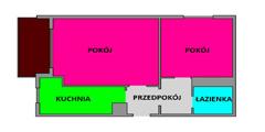 Dywizjonu 303 przedpokój, salon połączony z otwartą kuchnią, sypialnia, łazienka z toaletą, balkon, piwnica.