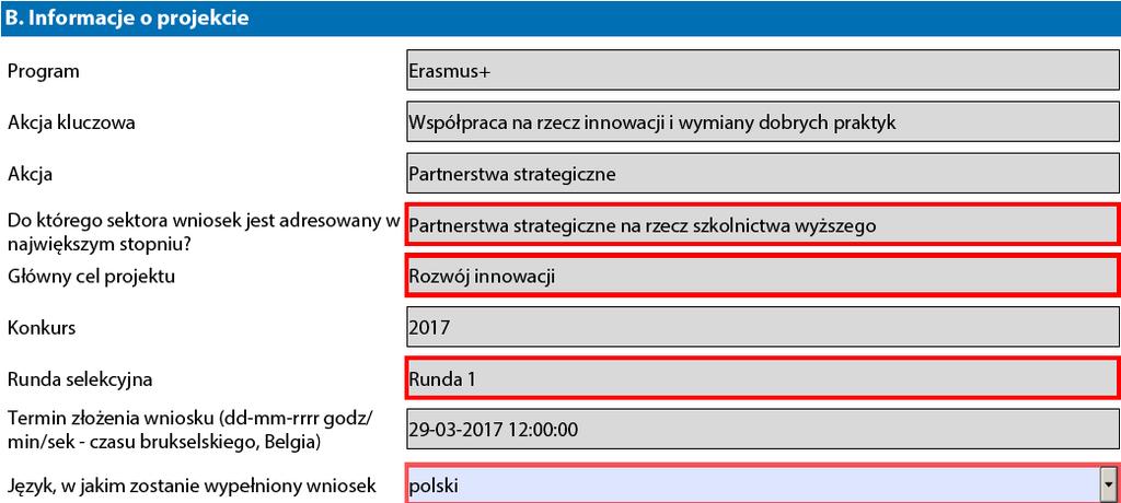 UWAGA: PRZED ROZPOCZĘCIEM WYPEŁNIANIA WNIOSKU NALEŻY GO ZAPISAĆ NA SWOIM KOMPUTERZE i dopiero wówczas rozpocząć jego wypełnianie.