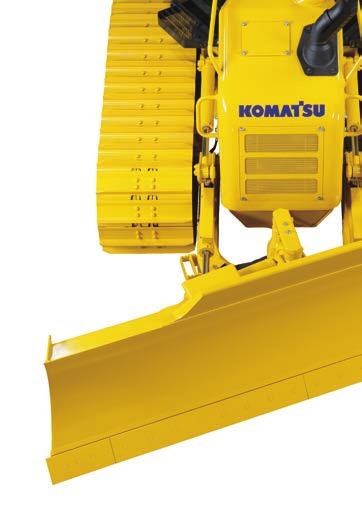 Zoptymalizowane wyposażenie robocze Lemiesze Komatsu Komatsu stosuje lemiesze o konstrukcji skrzynkowej odznaczające się najwyższą odpornością na uszkodzenie przy małej masie własnej, co ma korzystny
