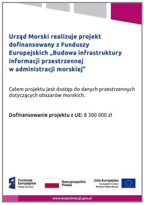 Wzór plakatu Plakat musi zawierać następujące dane: nazwę beneficjenta, tytuł projektu, cel projektu (opcjonalnie), wysokość wkładu Unii Europejskiej w projekt, zestaw logo: znaki FE, barwy RP (od