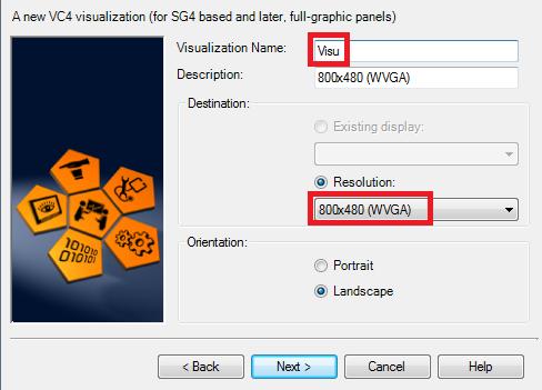 W Toolboxie zaznaczyć należy Visual Components i kliknać 2 razy w VC4 Visualisation.