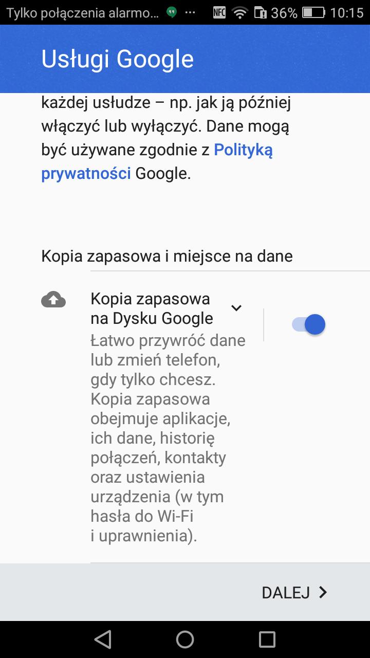 Logowanie do konta Google Włączamy lub wyłączamy