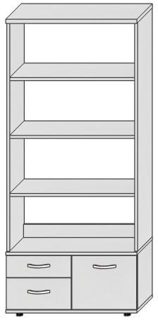 (dopłata) Regał aktowy FL-R58-4d4s 80x38x182 733