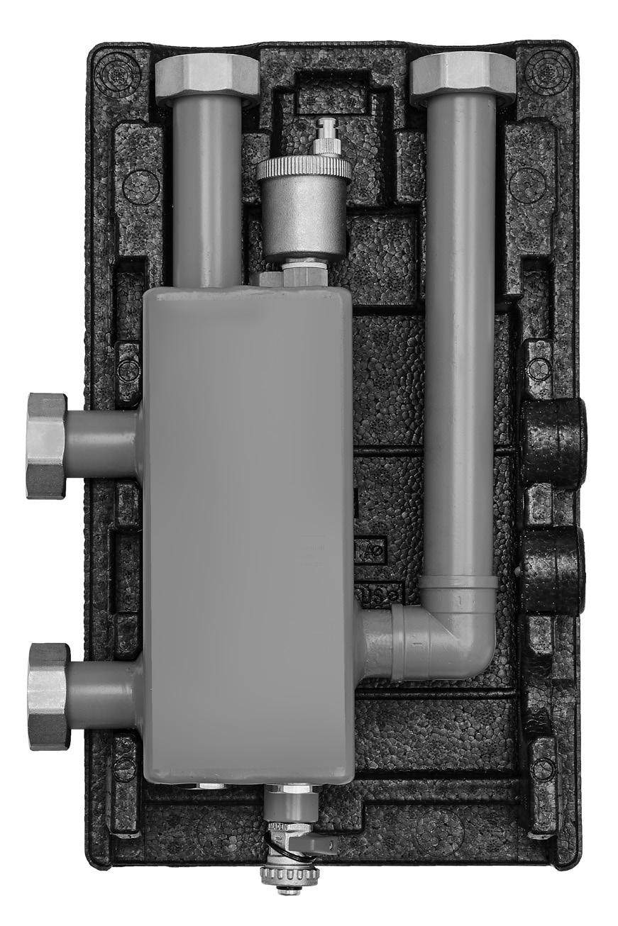 System zabudowy kotłowni do 70 kw Wartowniki typ K i Rozdzielacze Gwarancja długiej eksploatacji instalacji grzewczych Produkt: separator powietrza, zwrotnica hydrauliczna i odmulnik w jednym