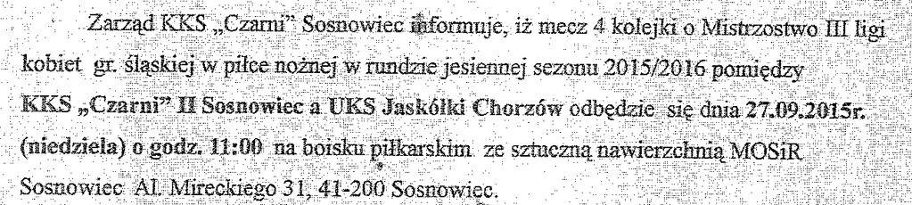 IV rocznik 2001 pomiędzy drużynami: SRS Gwiazda Ruda Śląska - Górnik Jaworzno