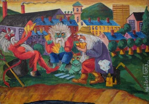 Artysta poza malarstwem uprawiał rzeźbę, jednak prac w drewnie i węglu pozostawił niewiele. 2. Paweł WRÓBEL (1913-1984) 6 500 zł Gra w karty.