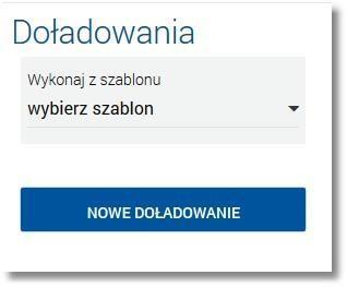 Miniaplikacja Doładowania zapewnia użytkownikowi możliwość wyświetlenia historii wykonanych doładowań wraz z dostępem do ich szczegółowych danych oraz możliwość szybkiego doładowania telefonu z