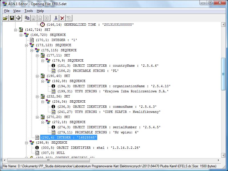 Interpretacja pliku EF.ELS ASN.