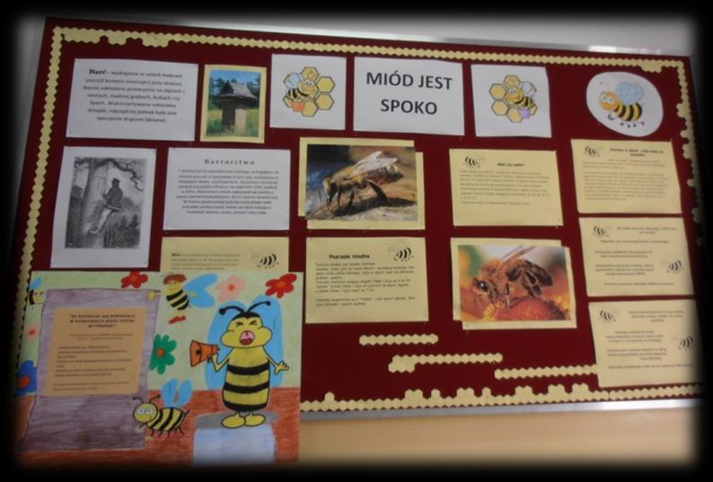 W czasie pogadanki i prezentacji zdjęć dzieci dowiedziały się wielu ciekawostek z życia pszczół oraz o miodzie, jego rodzajach i zastosowaniu.