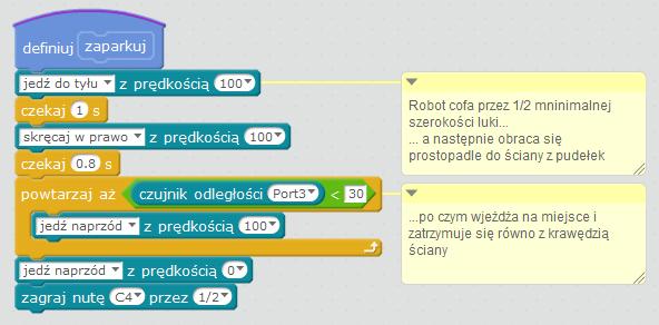 Zauważ ciekawą rzecz procedura szukaj_wolnego_miejsca wywołuje sama siebie, tzn. w definicji bloczka jest użyty on sam. Ciekawa sztuczka, nieprawdaż?