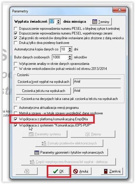 Na liście mogą być wyświetlane komunikaty oczekujące w kolejce na wysłanie do systemu centralnego.