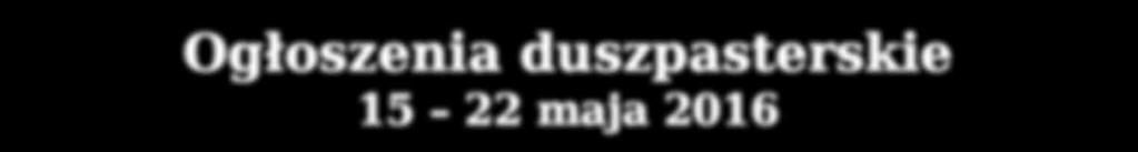 Zbiórka potrwa od poniedziałku do środy 18 maja w godz. od 7.00 do 18.00. Organizatorzy proszą o składanie tylko kompletnego sprzętu. Dochód ze zbiórki przeznaczony jest na cele misyjne Kościoła. 4.