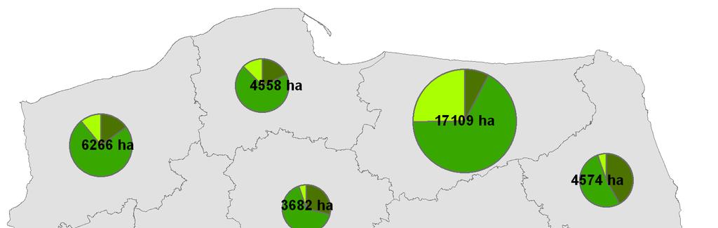 Zalesianie marginalnych gruntów rolnych finansowane z PROW 2014 2020 Mapa 2.