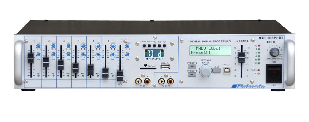INSTRUKCJA OBS UGI WZMACNIACZY AKUSTYCZNYCH TYPU: MWL-5DSP1-D2