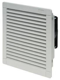 Wentylatory z filtrem do szaf sterowniczych w wersjach 120 i 230V AC Niski poziom hałasu Minimalna głębokość w szafie Przepływ powietrza (14 470) m³/h (z zamontowanym w szafie filtrem wylotowym)