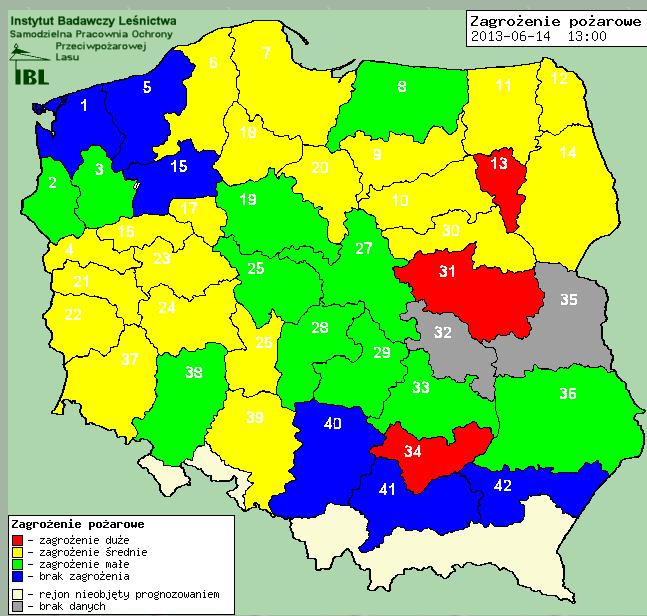 Zagrożenie pożarowe Dobowa