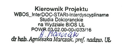 badawczych (0-2 pkt); umiejętność argumentacji i obrony założeń tematu badawczego zaproponowanego do realizacji w ramach studiów doktoranckich (0-2 pkt). Razem 30 pkt 8.