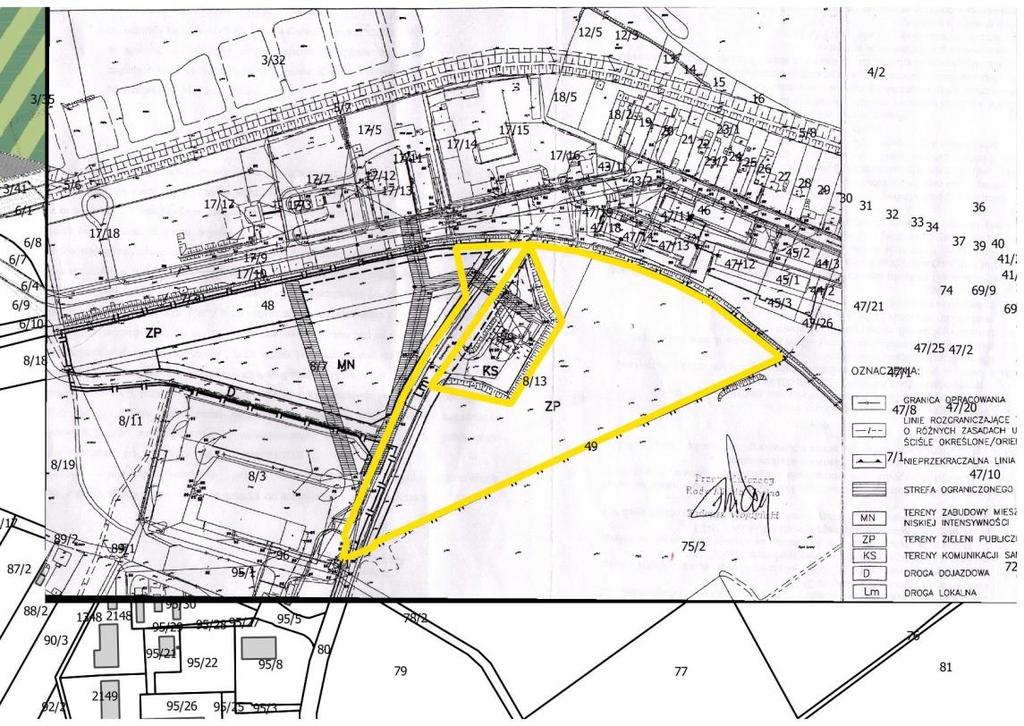 25 W celu umożliwienia wydzielenia terenów pod istniejące parkingi należy uaktualnić zapis obowiązujących planów miejscowych. Wnioskowane obszary przeznaczyć pod parkingi. 6) wniosek UA.6724.13.