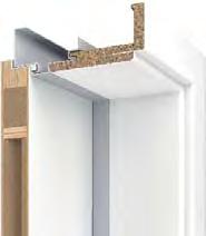 Dzięki specjalnie zaprojektowanemu profilowi części metalowej ościeżnicy można dokonać prostego montażu nakładek zapewniających estetyczne wykończenie dopasowane do drzwi oraz elewacji.