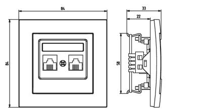 Informacje techniczne Technical informations Łączniki IP-20 Łączniki IP-44 Gniazda RTV i RTV-SAT