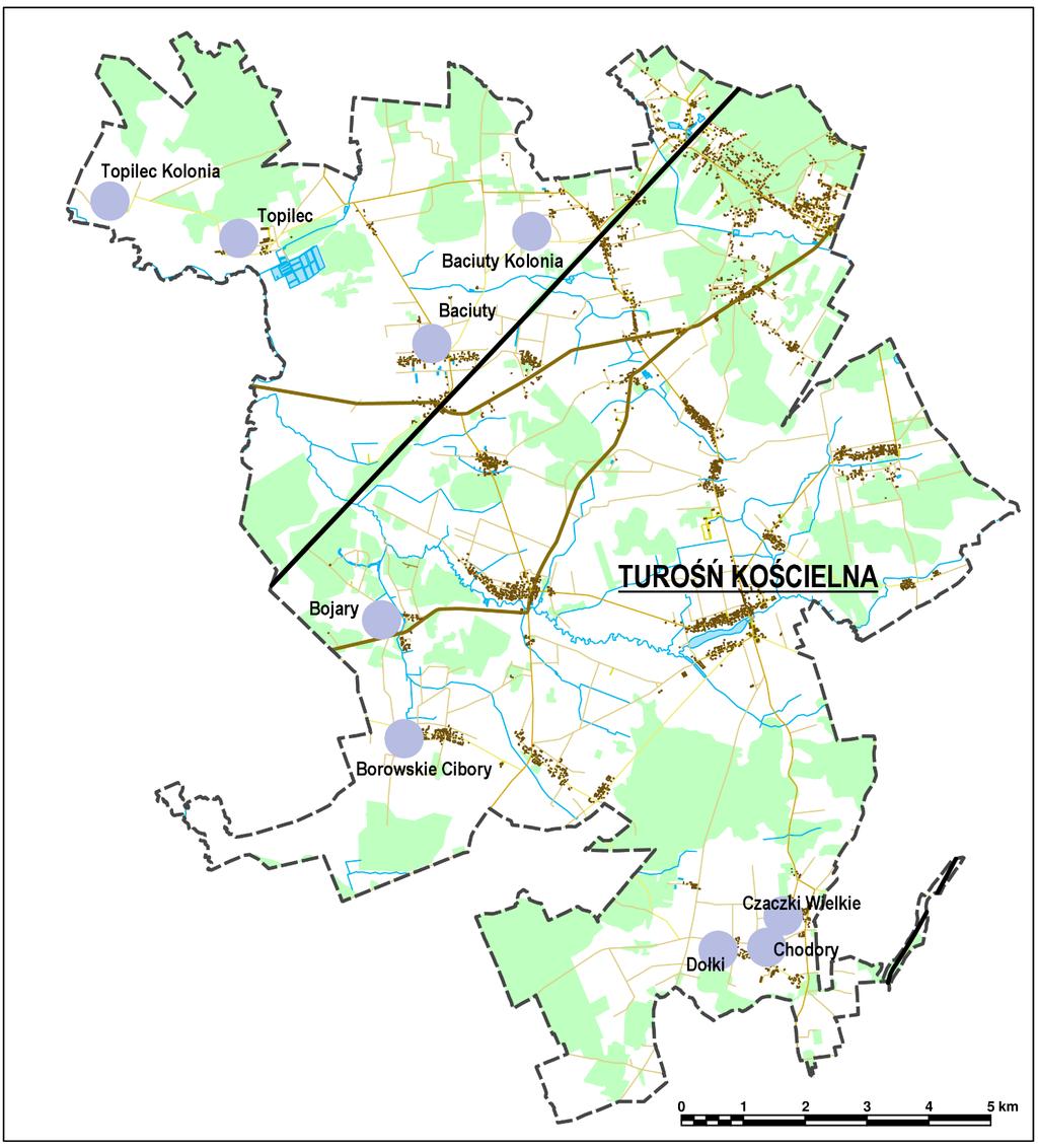 Rys. 41. Proponowane usytuowanie lokalnych biogazowni 2.5.