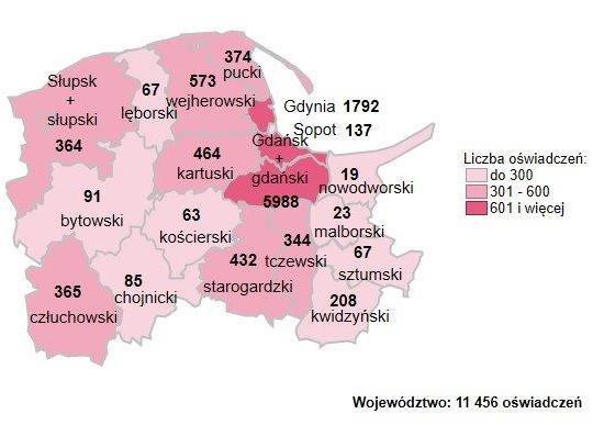 Oferty pracy w województwie pomorskim 1,4 1,,8,6,4,2 1,4,9 Liczba bezrobotnych zarejestrowanych w miesiącu przypadająca na 1 miejsce pracy i miejsce aktywizacji zawodowej zgłoszone w tym samym