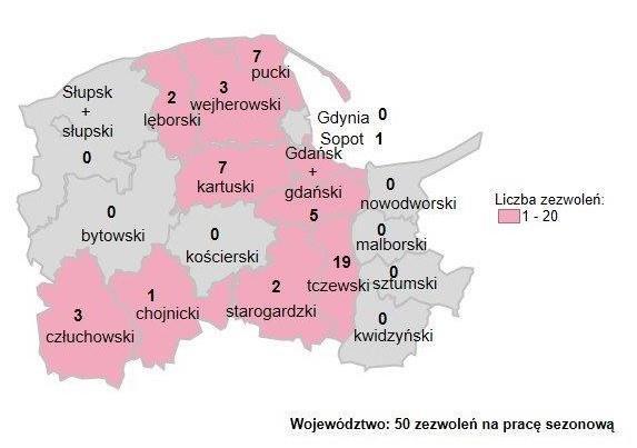 powiatowe urzędy pracy wpisały do ewidencji 11 456 oświadczeń o powierzeniu wykonywania pracy obywatelom Republiki Armenii, Republiki Białorusi, Republiki Mołdawii, Federacji Rosyjskiej, Gruzji i