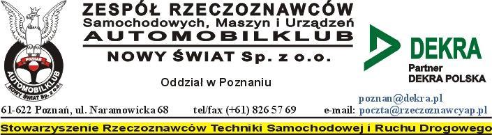 z dnia: 2015/12/04 OPINIA Nr: Wykonawca opinii : Jarosław Nowotny Zleceniodawca: BZ WBK LEASING S.A. Adres: ul.