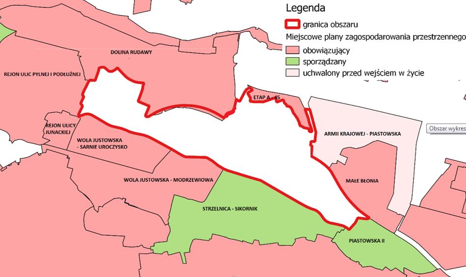 Rys. 10. Sytuacja planistyczna w sąsiedztwie analizowanego obszaru 7.3. Plan Zagospodarowania Przestrzennego Województwa Małopolskiego Zgodnie z art. 15 ust.